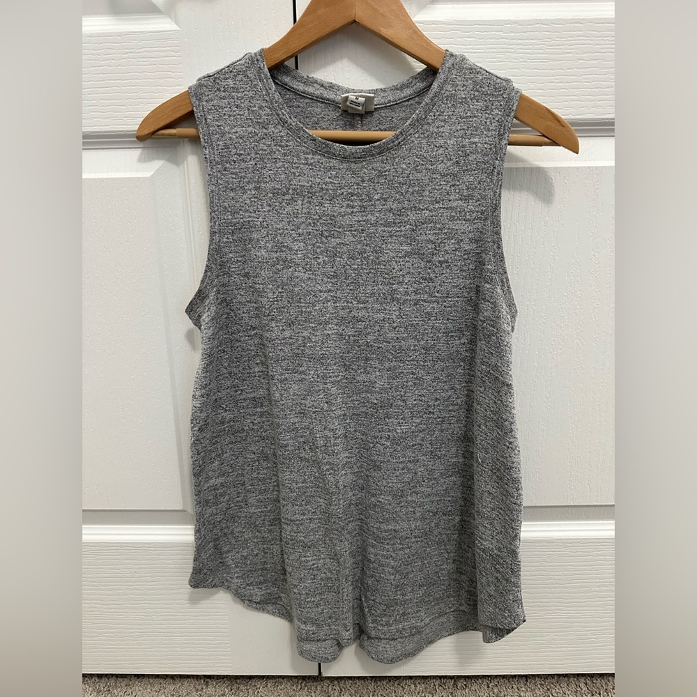 a new day Gray Ribbed Sleeveless Knit Tank
